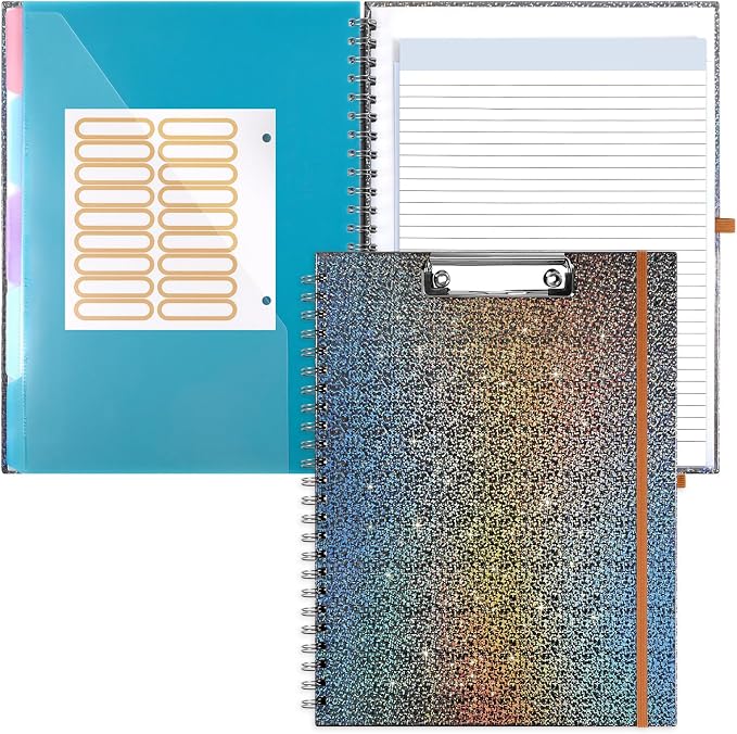 Glitter Clipboard Notebook by ORGANIZEEASYWORKSTEADY
