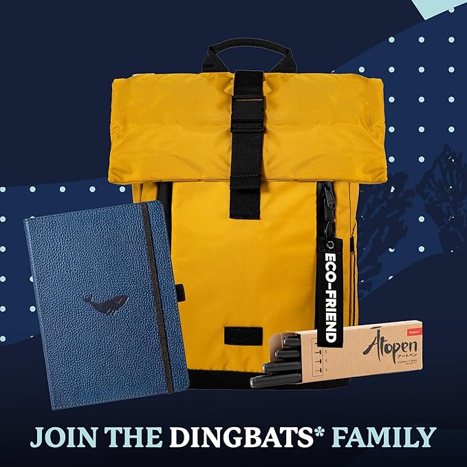 Dingbats* Wildlife Plain Writing Journal Notebook A5 - Vegan Leather Hardcover - Ideal for Work, Travel - Pocket, Elastic Closure, & Bookmark-DeskLoop Office