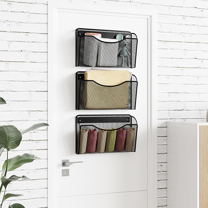 MINDEPOT Wall File Organizer, Hanging Wall Mounted File Folder Holder Mail - Image 7