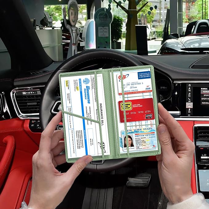 TOURSUIT Car Registration and Insurance Card Holder, Vehicle License Document - Image 5