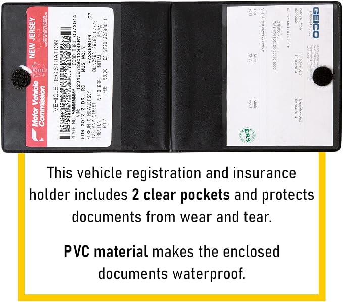 CANOPUS Car Registration and Insurance Holder, Car Document Holder, Vehicle - Image 4