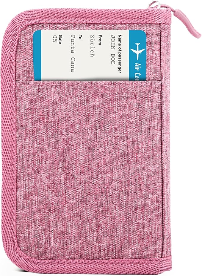 Passport Holder for Travel, Women Rfid Blocking Passport Wallet, Travel by Unknown