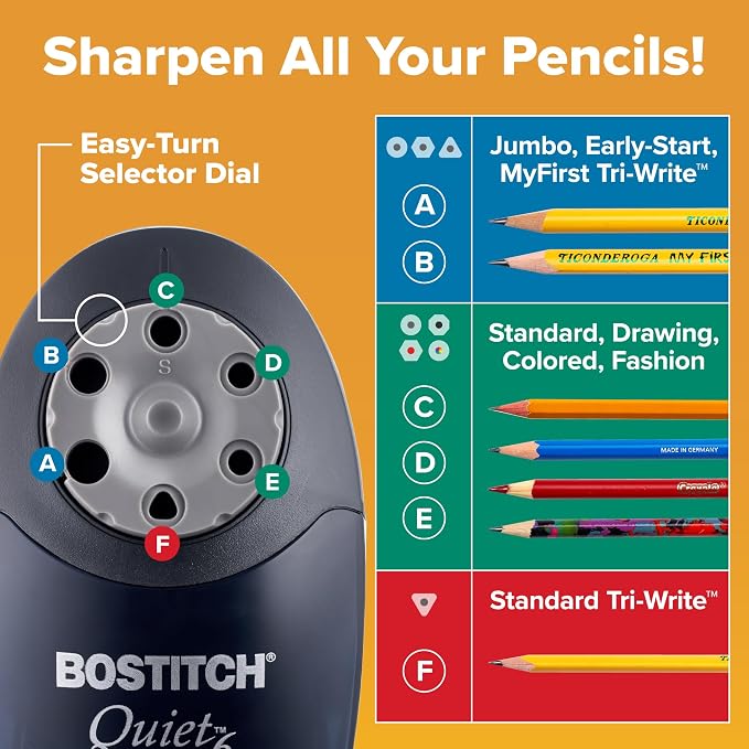 Bostitch Office Electric Pencil Sharpener, Heavy Duty Classroom Sharpener - Image 3