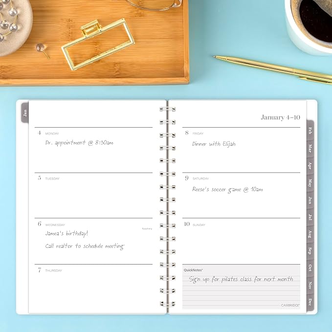 Mead Cambridge 2027 Planner, Weekly & Monthly, 5.5" x 8.5", Desert Grain - Image 2
