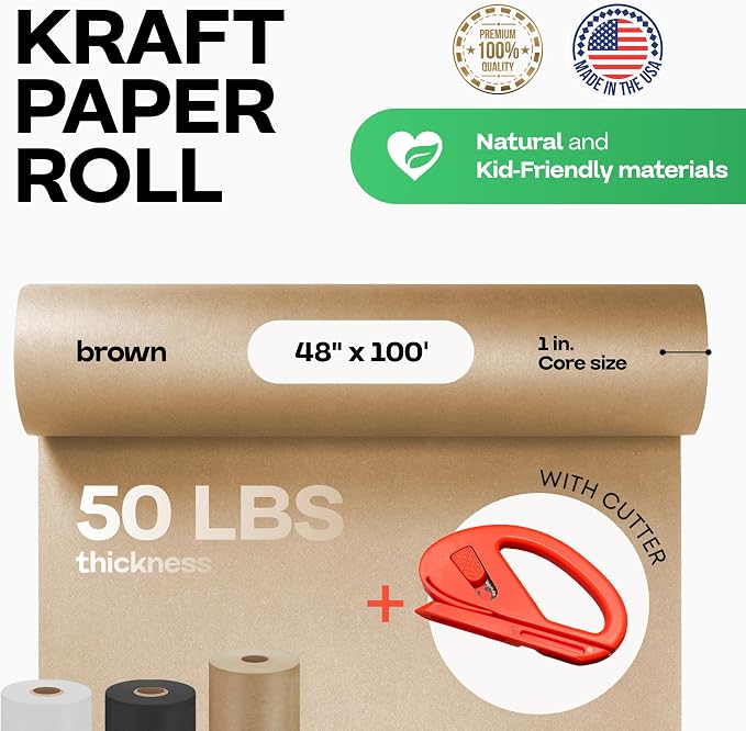 Brown Paper Roll 48" x 1200" - Image 2