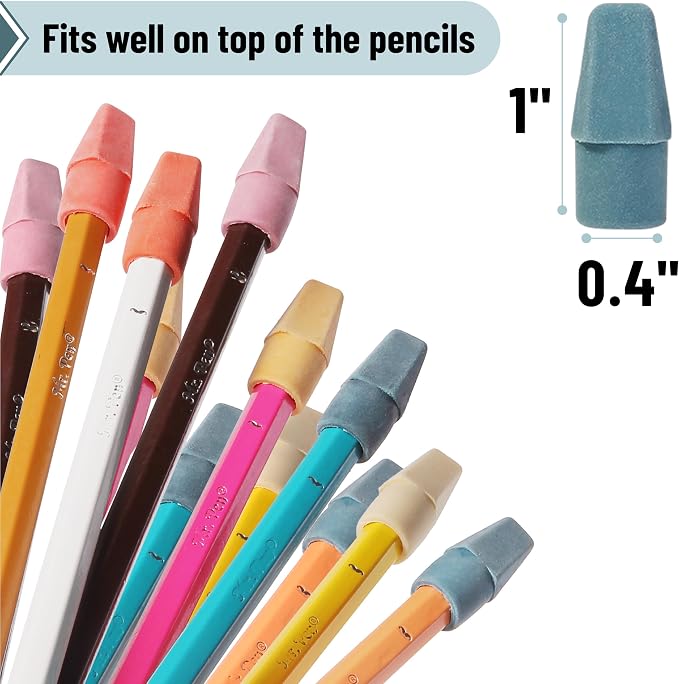 Mr. Pen- Pencil Erasers Toppers, 120 Pack, Latex Free, No Smudge | Mr Pen - Image 3