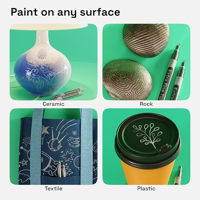 ARTISTRO 2 Silver Acrylic Paint Markers - Image 2