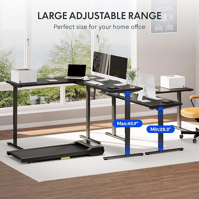 FLEXISPOT L Shaped Standing Desk, 63 x 47 Inch Electric Height Adjustable - Image 6