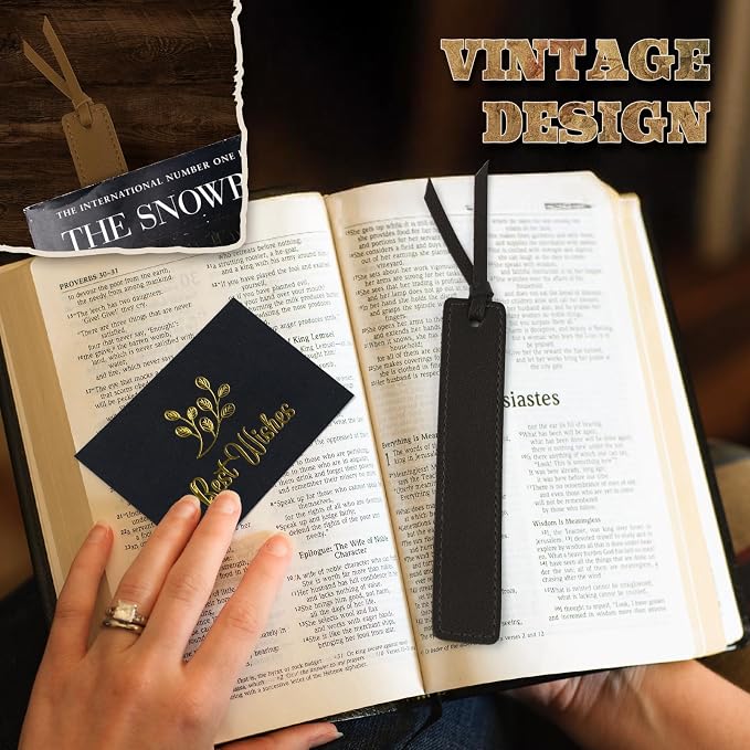 MIXVOVA 12 Pcs Leather Bookmark - Image 7