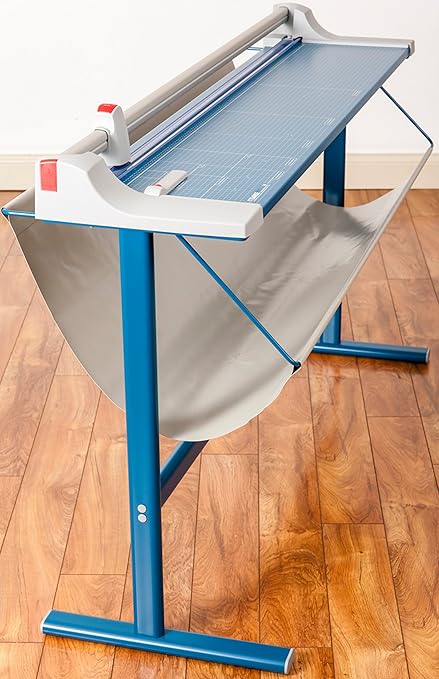 Dahle 446s Premium Rotary Trimmer w/Stand, 36" Cut Length, 25 Sheet Capacity, Self-Sharpening, Automatic Clamp, German Engineered Paper Cutter-DeskLoop Office