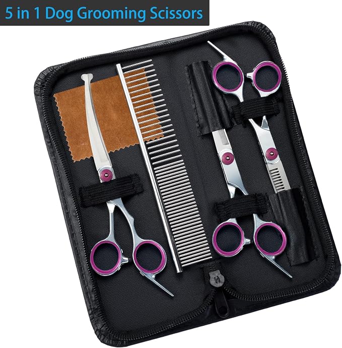 5 in 1 Premium Dog Grooming Scissors, Professional Dog Scissors - Image 6