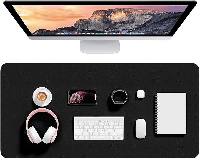 Hsurbtra Desk Pad, 35.5" x 17" PU Leather Desk Mat, XXL Extended Mouse Pad by Hsurbtra
