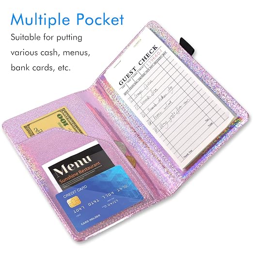ACdream Server Books for Waitress, Guest Book Note Pad, Cute Pocket Leather - Image 2