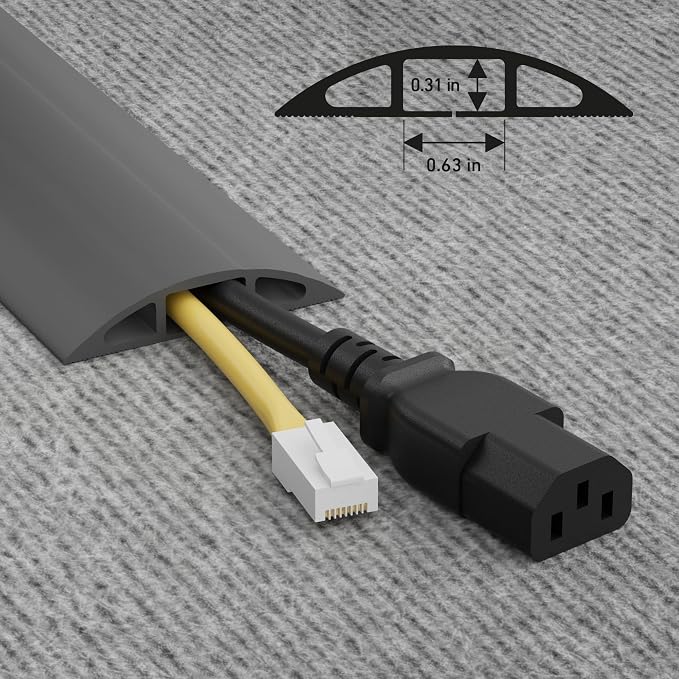 D-Line 30ft Floor Cord Cover, Floor Cable Protector, Extension Cord Cover - Image 3