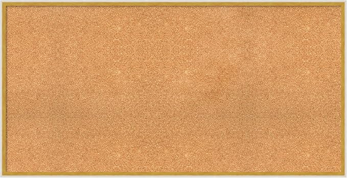Amanti Art Natural Cork Board for Wall, 25x49 Vision Board with White Frame, Oversize Corkboard Office Decor for Home Organization, Modern Corkboard Pinboard to Display Items for Home Organization in-DeskLoop Office