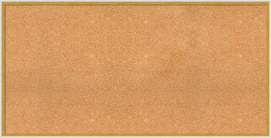 Amanti Art Natural Cork Board for Wall, 25x49 Vision Board with White Frame, Oversize Corkboard Office Decor for Home Organization, Modern Corkboard Pinboard to Display Items for Home Organization in-DeskLoop Office