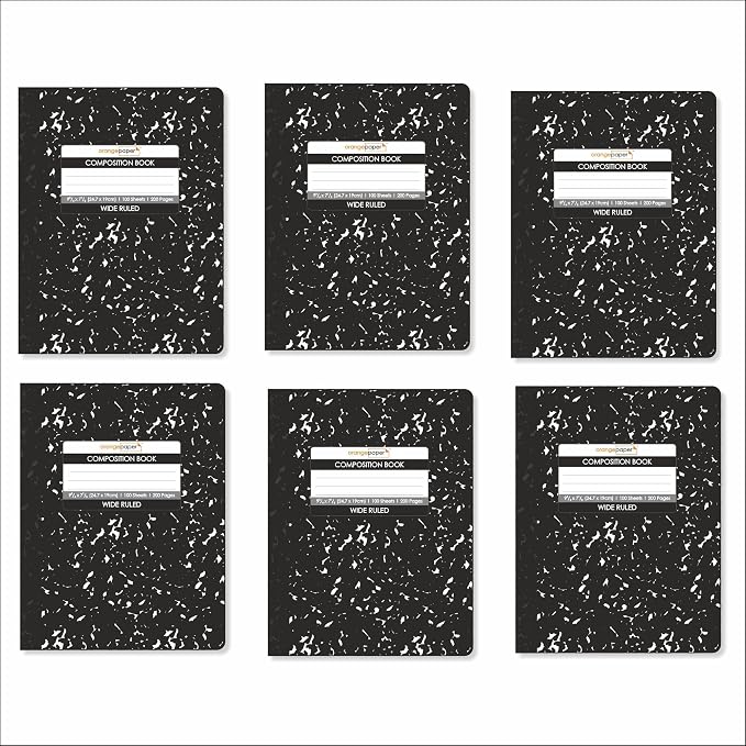 Composition Book – 100 Sheets, Wide Ruled, 9.75 x 7.5 inch – Durable Flex Cover by Unknown