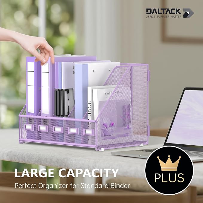 DALTACK Desk Organizers Metal Magazine File Holder - Image 2