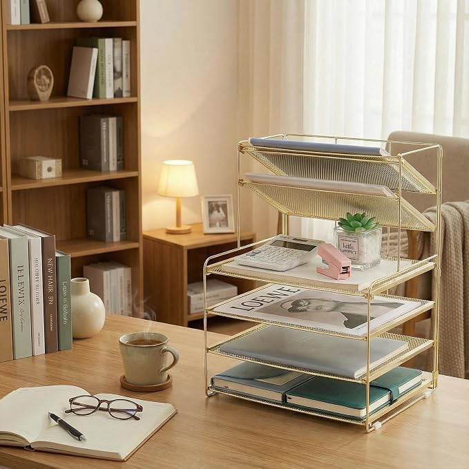 OPNICE Desk Organizer, 6-Tier Letter Tray Paper Organizer, Desktop File - Image 5