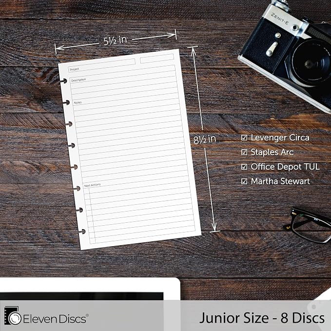 Eleven Discs Discbound Paper, Junior Size Project Planning Sheets - Image 4