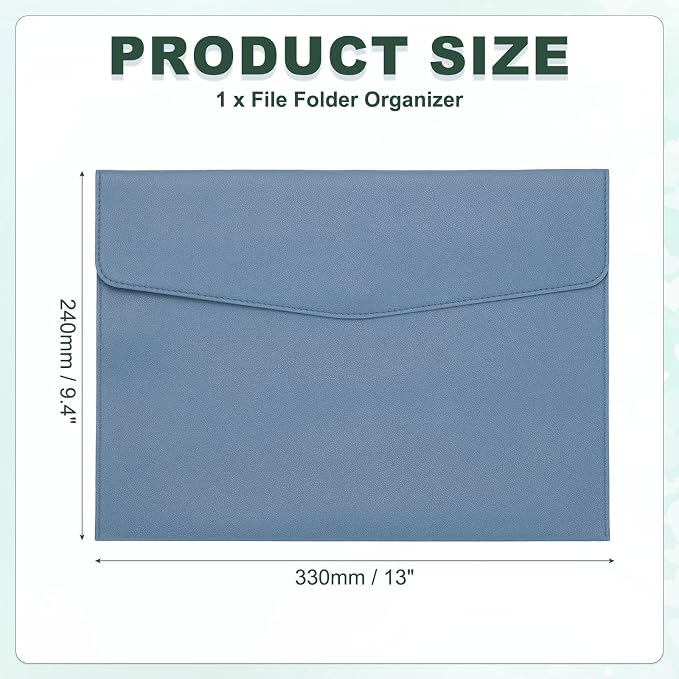 PATIKIL PU Leather A4 File Folder, Document Holder Filing Organizer Portfolio - Image 2