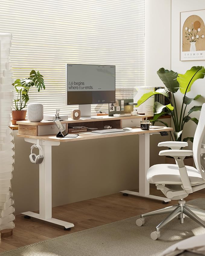 FEZIBO 55 x 24 Inch Height Adjustable Electric Standing Desk - Image 3