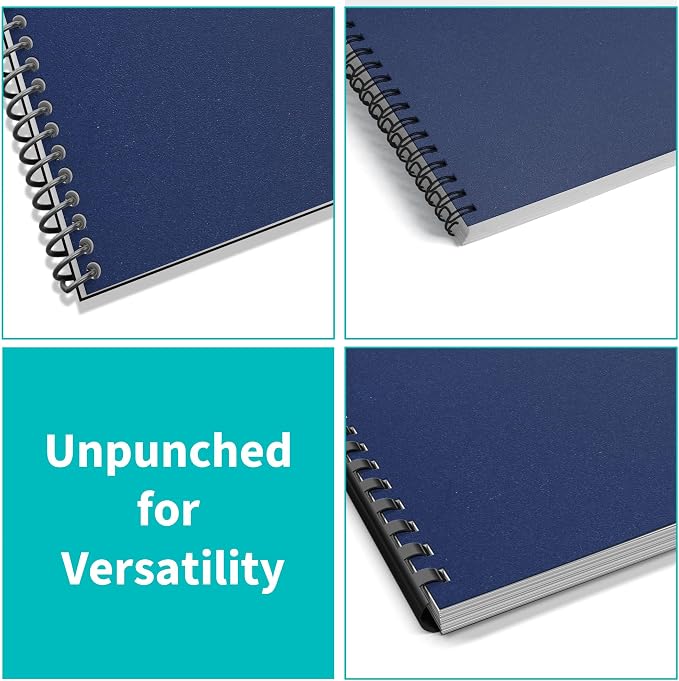 Binditek 50 Pack 12 Mil Sand-Textured Polycover, Midweight Binding Front and - Image 5