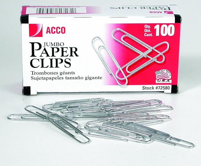 ACCO Paper Clips, 100 Clips/Box, 1 Box - Image 3