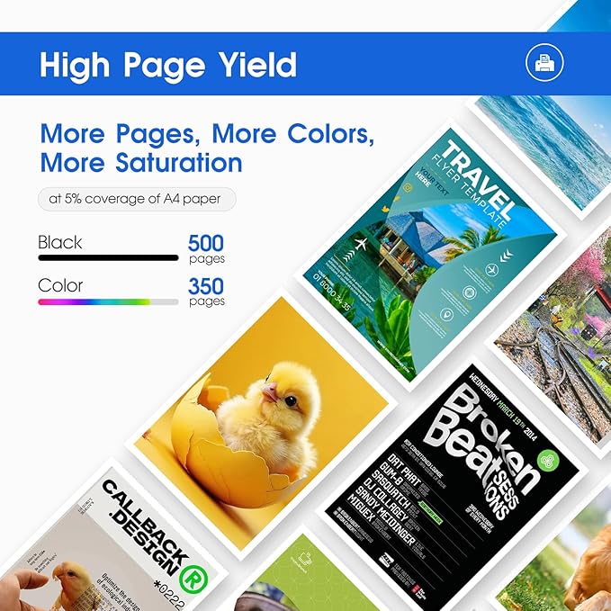 232 Ink Cartridge Remanufactured Replacement for 232xl Ink Cartridges Combo Pack T232 232 Compatible with XP-4200 XP-4205 WF-2930 WF-2950 Printer (3 Black Cyan Magenta Yellow)-DeskLoop Office