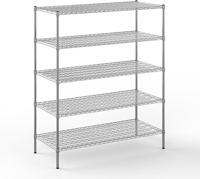 Regal Altair 21" Deep x 54" Wide x 64" Height Wire Shelving Kit | 5-Tier | NSF by Regal+Altair