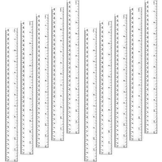 Chuangdi 20 Pieces 12 Inch Rulers Bulk Plastic Colorful Rulers by Chuangdi