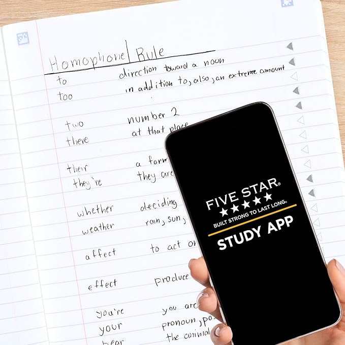 Five Star Composition Book + Study App, 12 Pack, Wide Ruled Paper, 7-1/2" x - Image 3