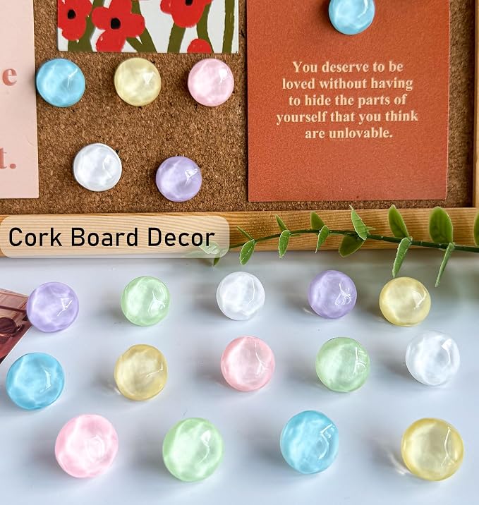 24Pcs Decorative Push Pins, Thumb Tacks, Bulletin Board Tacks, Cork Board Tacks - Image 6