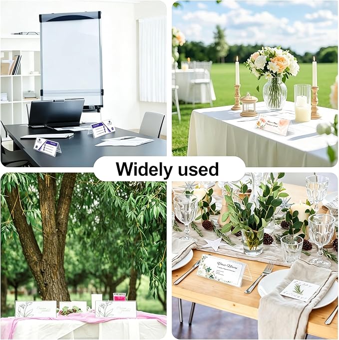 30 Pcs Mini Acrylic Sign Holder, 2x3.5 Inch Small Clear Acrylic Name Plate - Image 7