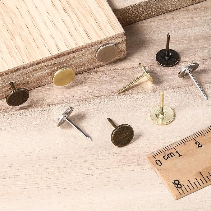 99pcs Metal Thumb Tacks, Heavy Duty Flat Head Push Pins, Upholstery Tacks - Image 6