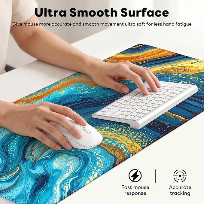 Desk Mat, Big Desk Pad, 31.5x11.8 Inches Extended Big Gaming Mouse Pad - Image 5