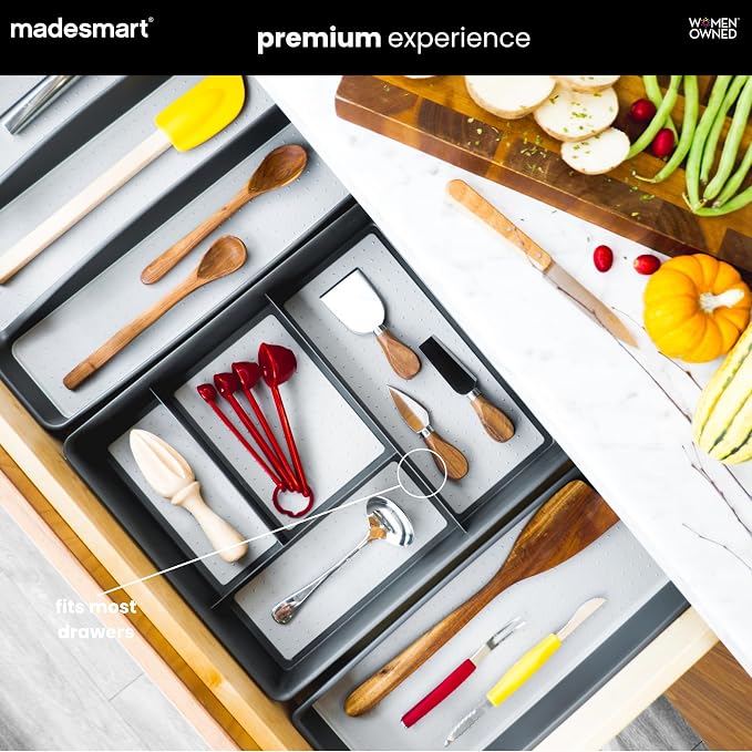 madesmart 4 Compartment Drawer Organizer, Office Tools, & Small Household Items - Image 2