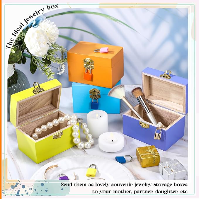 CroBlissful 12 Set 24 Pcs Unfinished Wooden Box - Image 3