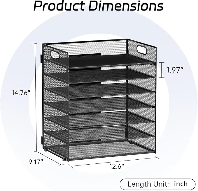 2 Pack 7 Tier Paper Organizer - Image 2