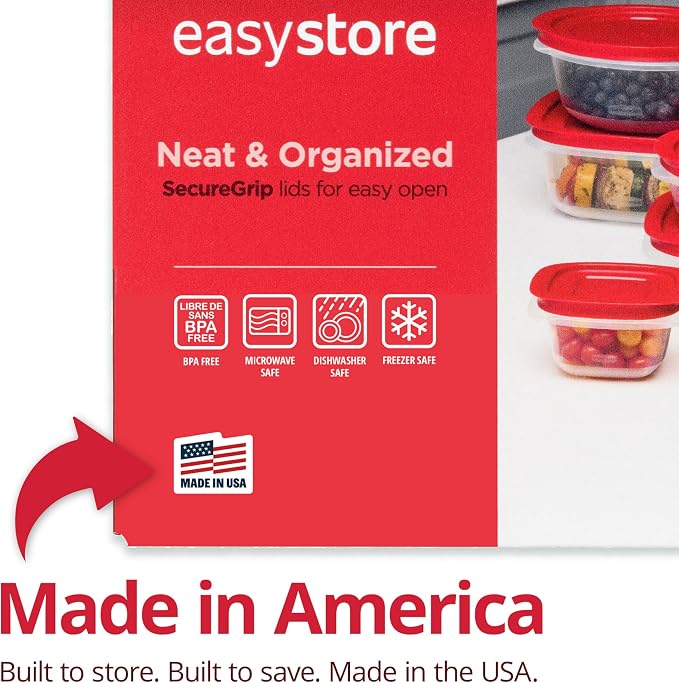 Rubbermaid EasyStore Containers, 44-Piece Set, Food Storage Containers - Image 4