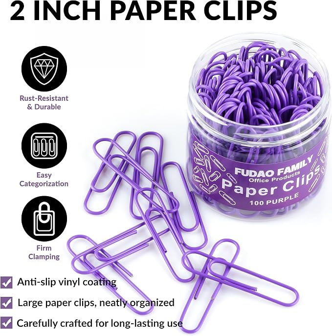 Jumbo Paper Clips, 2 Inch Large Paper Clip - Image 4