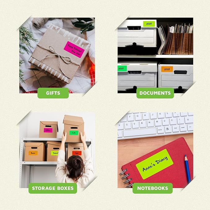 Royal Green Rectangular Stickers Color-Coding Labels - Image 5