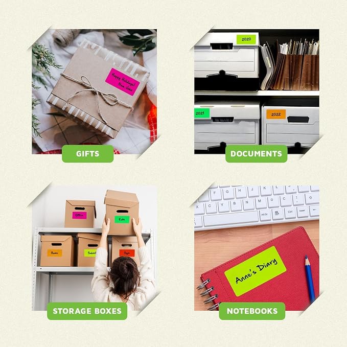 Royal Green Rectangular Stickers Color-Coding Labels - Image 5