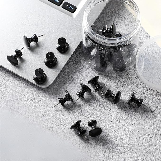 Outus 100 Pcs Giant Push Pins Large Thumb Tacks Plastic Heads 1 Inch Jumbo Push - Image 7