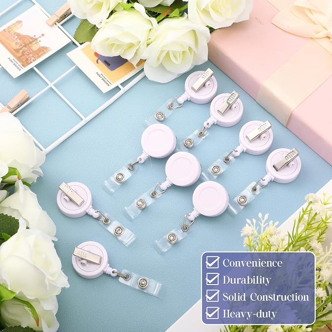Qilery 60 Pcs Retractable Badge Holders, Badge Reel Clips - Image 7