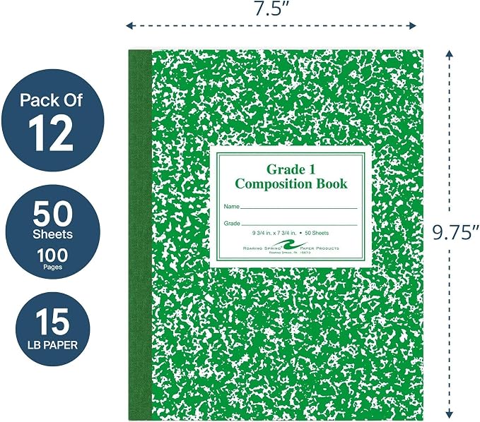 ROARING SPRING Primary Composition Book, Handwriting Notebook - Image 3