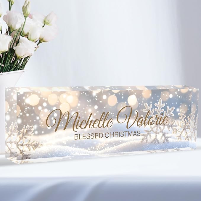 Custom Desk Name Plate Personalized, Acrylic Name Plates by Flpoxzd