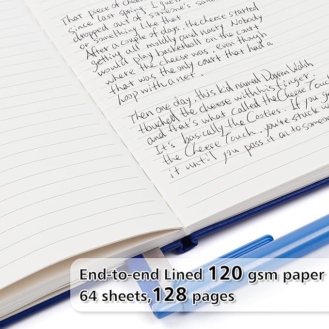 12 Pack Notebooks Journals Bulk with 12 Black Pens, Feela A5 Hardcover Notebook Classic Ruled Journal Set with Pen Holder for School Business Work Travel Writing, 120 GSM, 5.1”x8.3”, Navy-DeskLoop Office