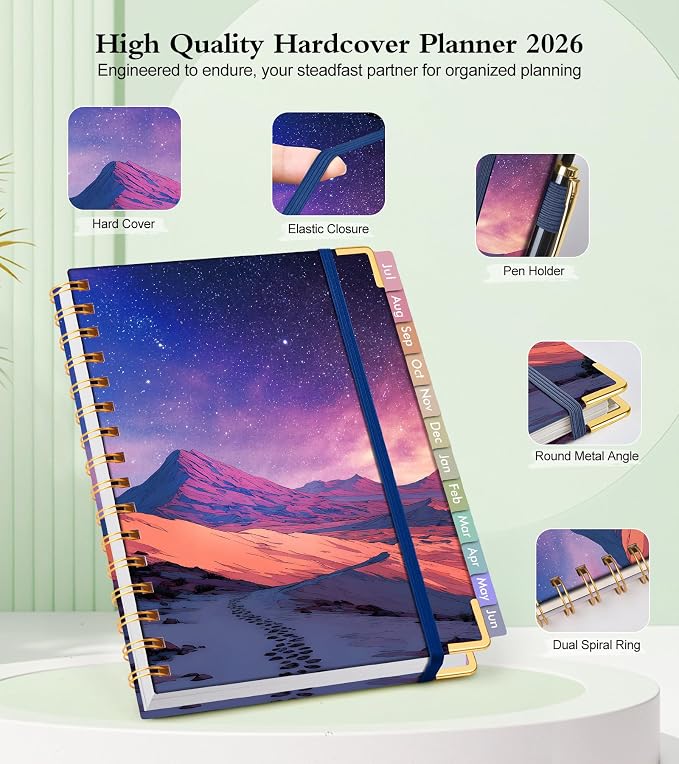 Academic Planner 2026-2027, Hardcover Weekly and Monthly Calendar Planner from - Image 4