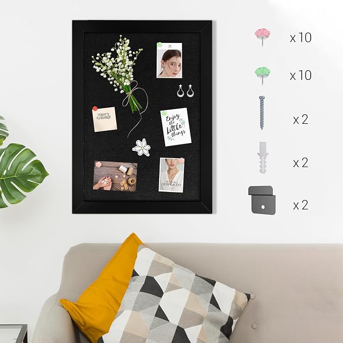Black Cork Board Bulletin Board - Image 6